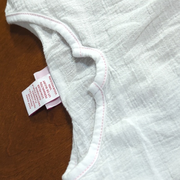 Tommy Bahama Girls Medium 7/8 Beach Cover Up Top White Pink Tassels - Picture 12 of 12